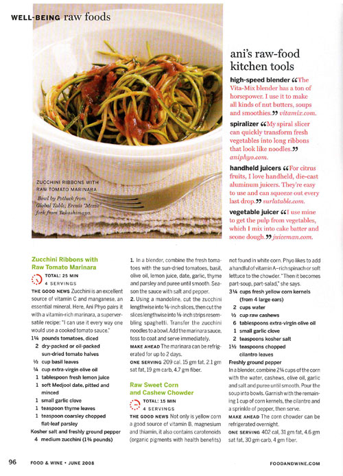 Food and Wine Magazine